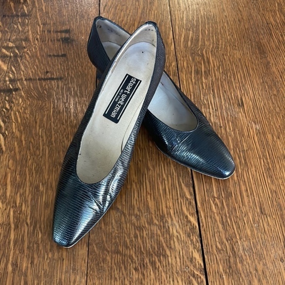 Stuart Weitzman Black Low Heel Shoes